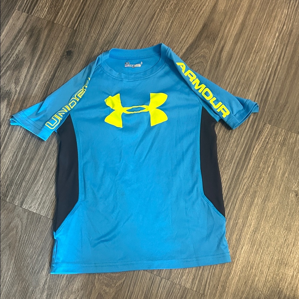 Under Armour Teal and Yellow Performance Tee
